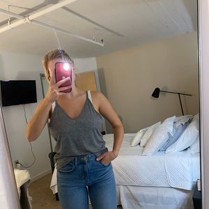 Forever 21 low back grey tank top